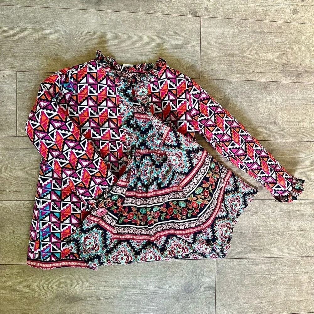 Girls Ethnic Boho Vintage Reversible Jacket size 7